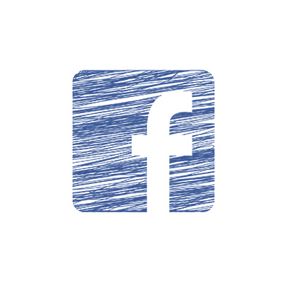 Logo-Facebook au crayon de couleur