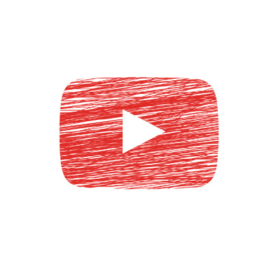 Logo-Youtube au crayon de couleur